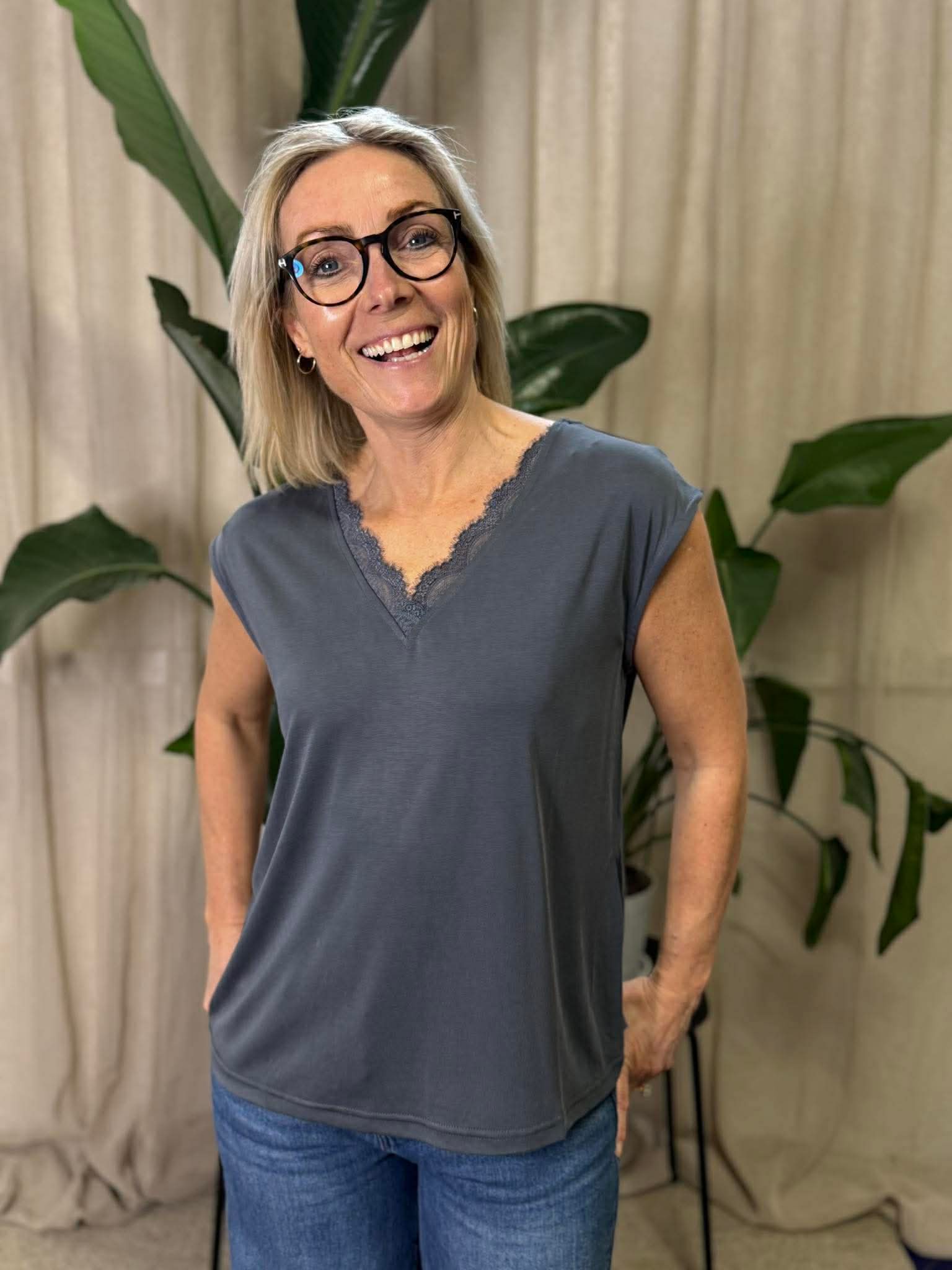 PCKAMALA T-Shirt - Ombre Blue